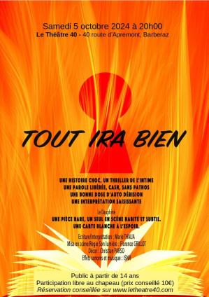 Affiche tout ira bien au theatre 40